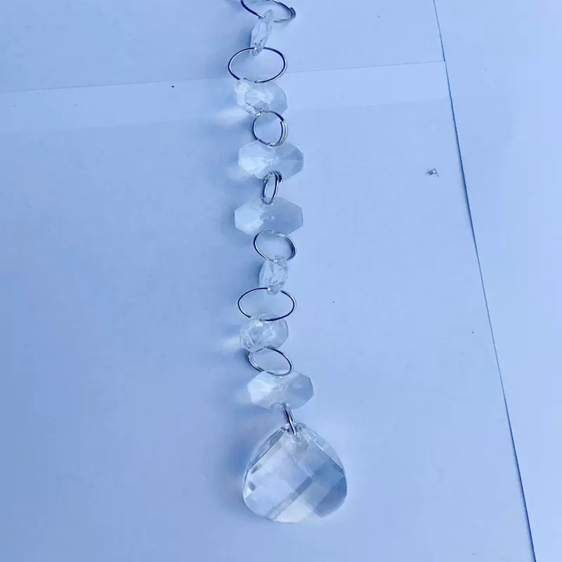 跨境透明14mm八角珠帘婚庆珠帘吊坠路引亚克力水晶珠链婚礼布置
