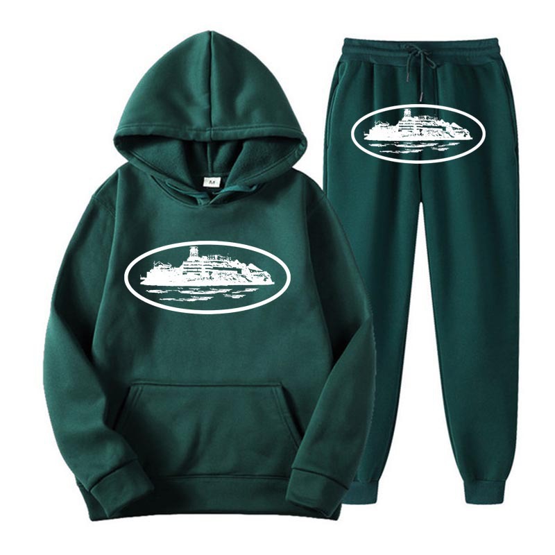 Europa y los Estados Unidos Clint419 imprimir patrón de prisión demonio camiseta de camiseta y conjunto de terciopelo al por mayor suelto nuevo