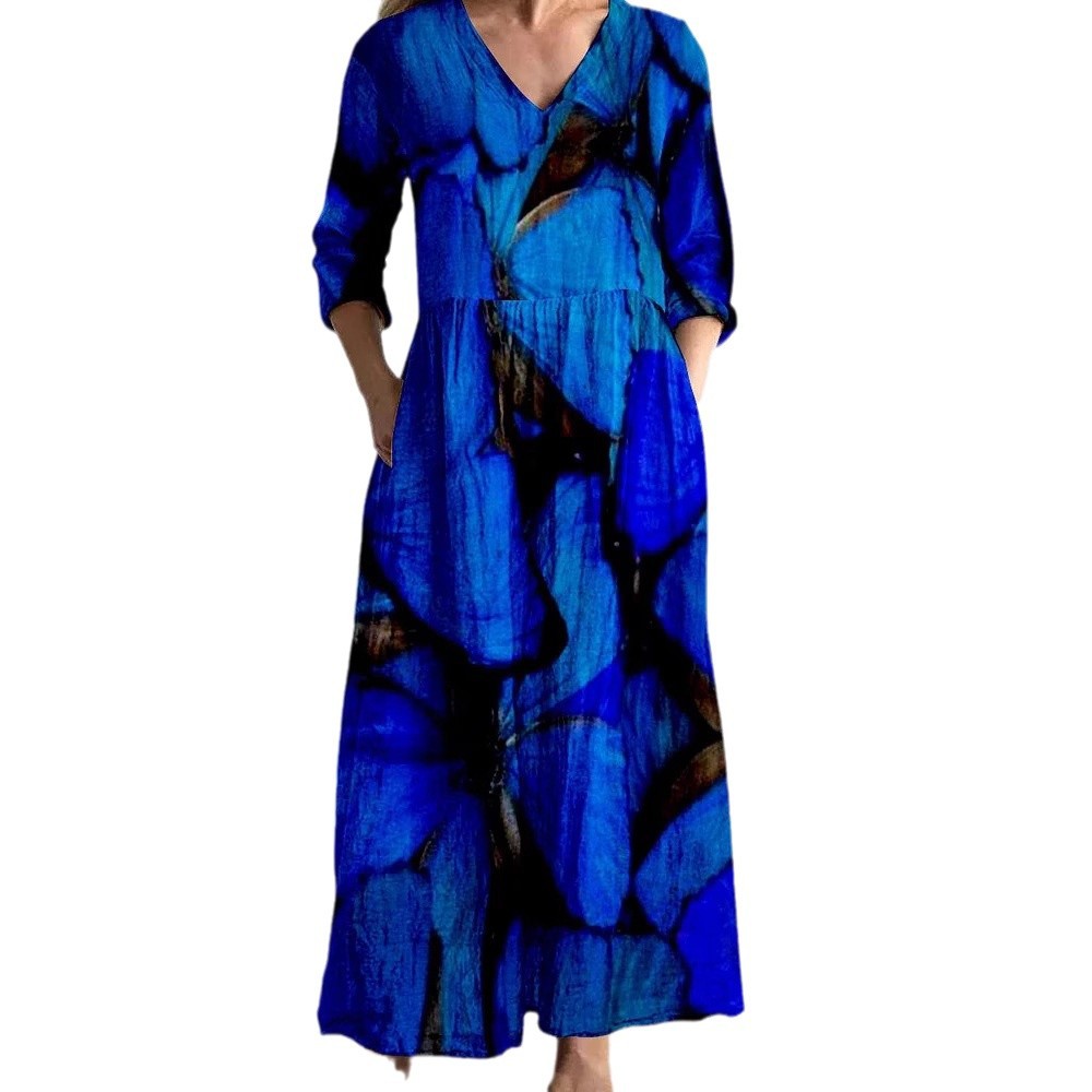 新款亚马逊跨境女士修身风格吊连长裙欧美