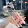 少女家用吃饭长柄圆勺