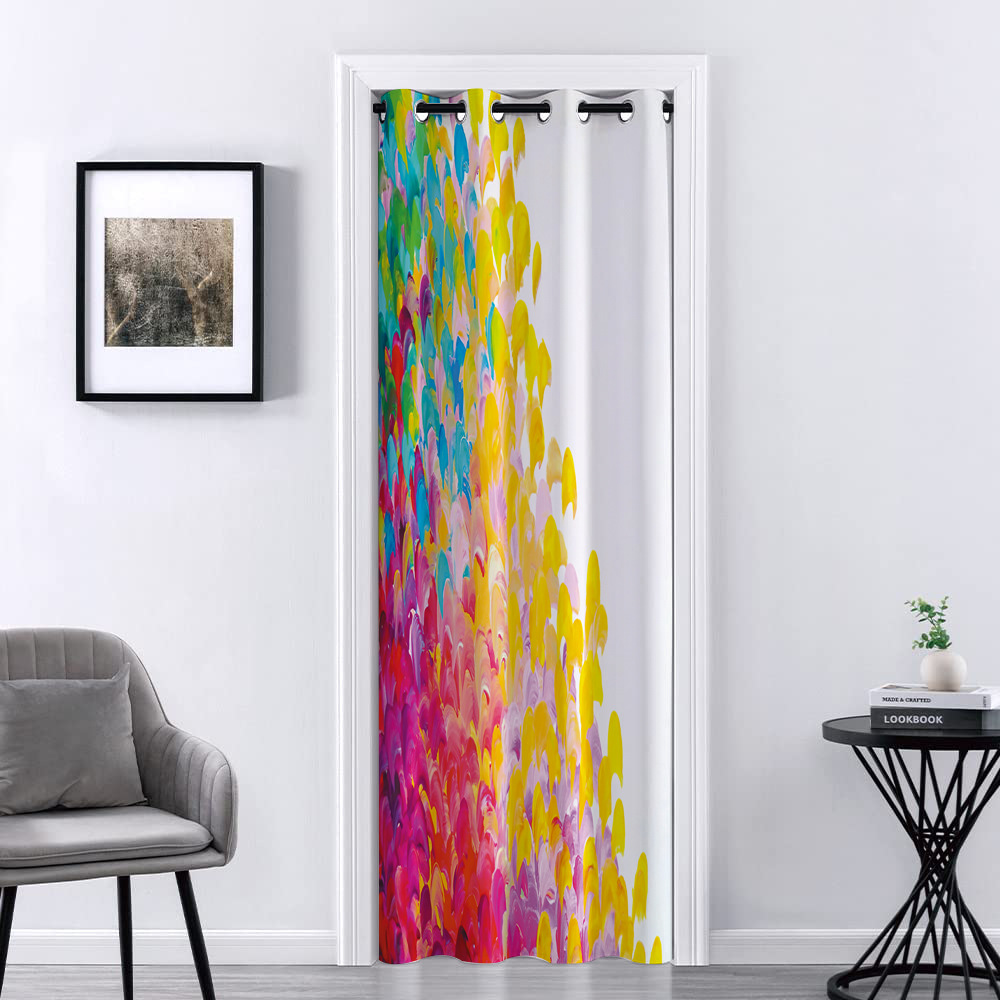 Door Curtain Household Warm and Windproof Air Conditioning Partition Curtain No Punching Kitchen Bedroom Bathroom Fitting Room Cloth Hanging Curtain