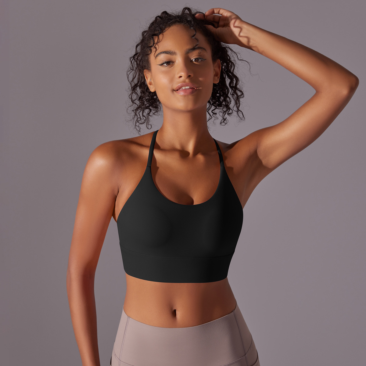 140g Weight Sleeveless Sleeve Length Nylon Fabric Type Short Top Length Halter Crisscross Tank Tops Type Fitness, Yoga, Sports Occasion Halter Neck Neckline Solid Color Pattern Sports Style Sports Solid Color Nylon Halter Neck Active Tops Halter Crisscross Tank 35