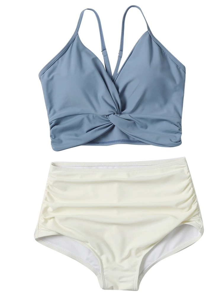 trajes de baño de playa damas 2025 nueva moda sexy hot spring hadas fan coreano ins split bikini trajes de baño