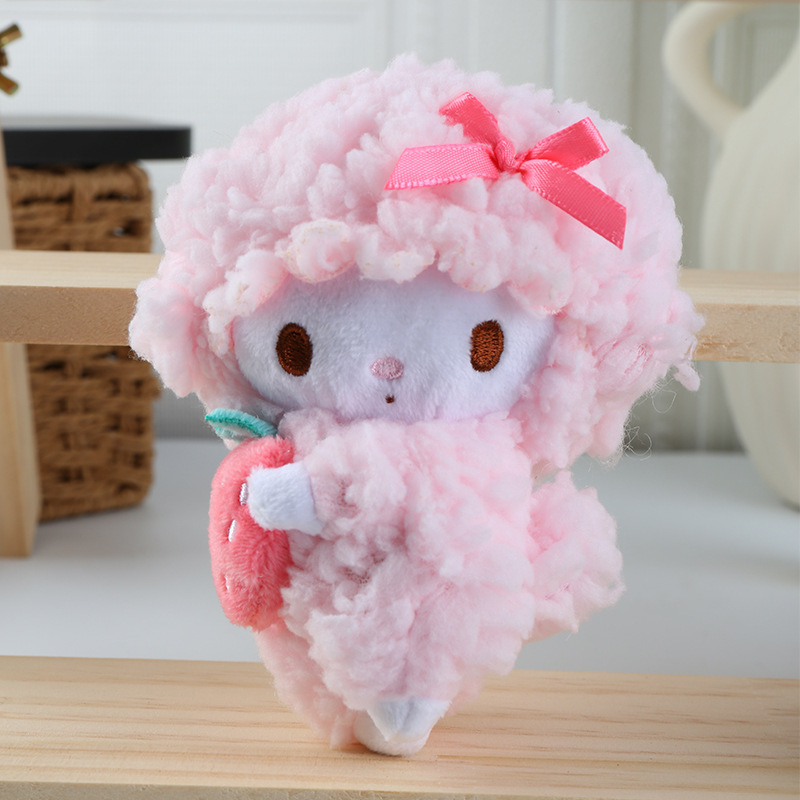 蝴蝶结piano小羊挂件小饰品毛绒玩具凯蒂猫公仔钥匙扣书包娃娃|undefined