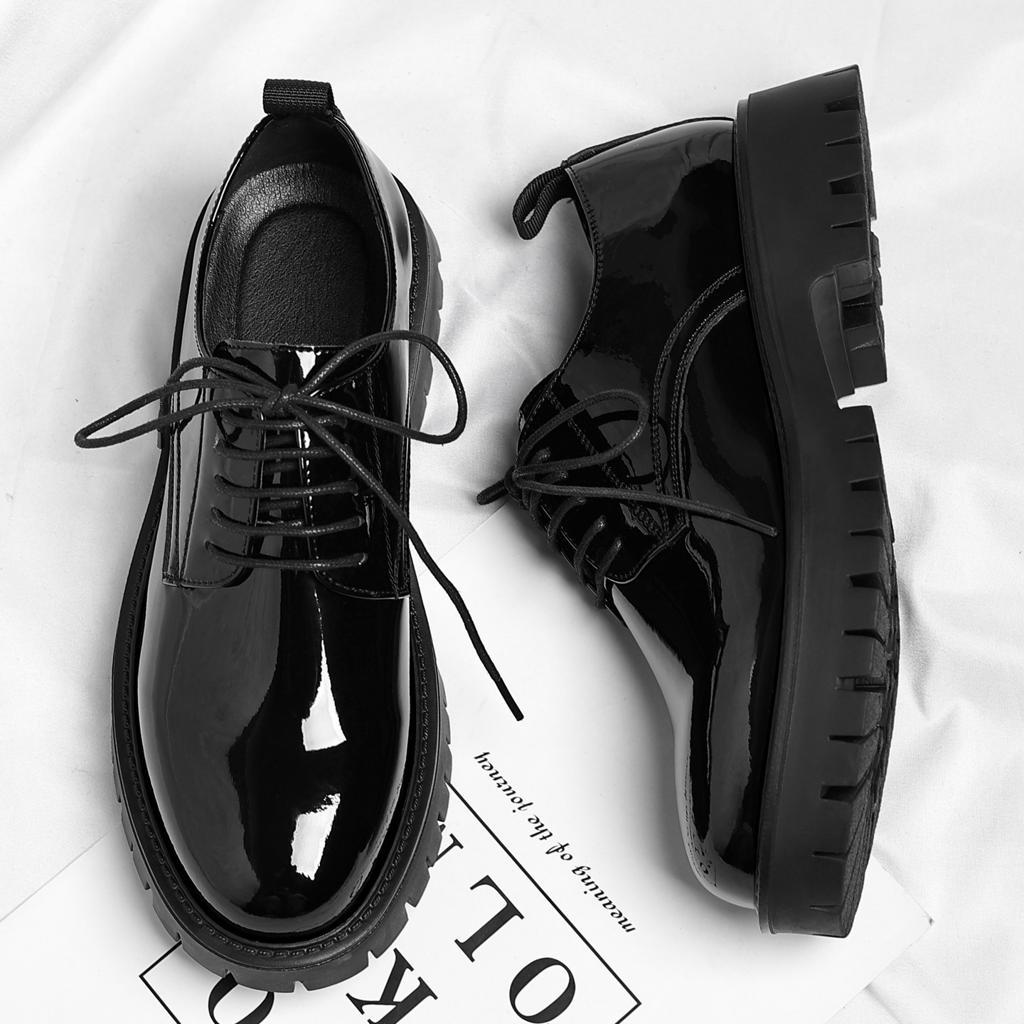 Heren retro leren nette schoenen ademend met antislipzool_voghion.com