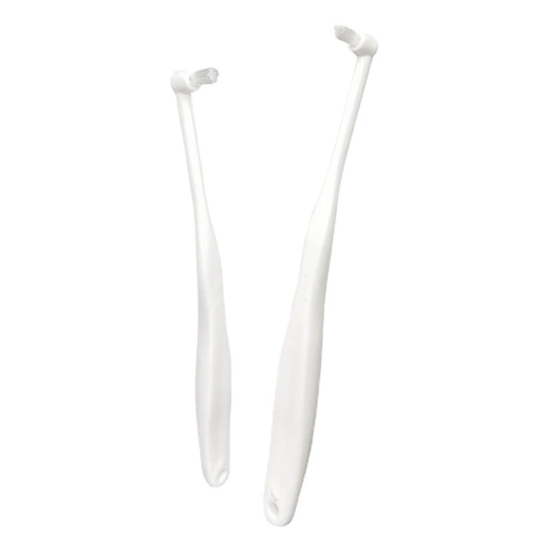 Зубная щетка для домашних животных Набор из двух предметов с мягкой плоской головкой для домашних животных Чистящие средства для полости рта для кошек и собак