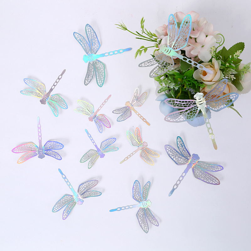 3d Gradient Dragonfly Wall Stickers For Home And Wedding Decor_voghion.com