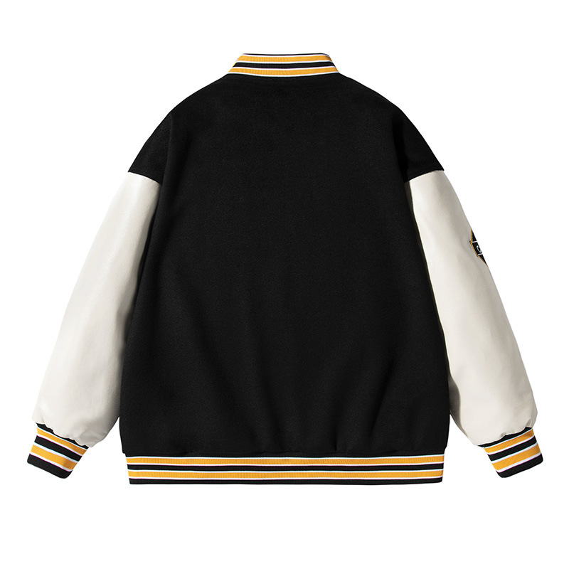 Jachetă de baseball pentru bărbați, jachetă sport retro la modă pentru primăvară și toamnă, lejeră, de mărime mare, casual, ținută bărbătească_voghion.com