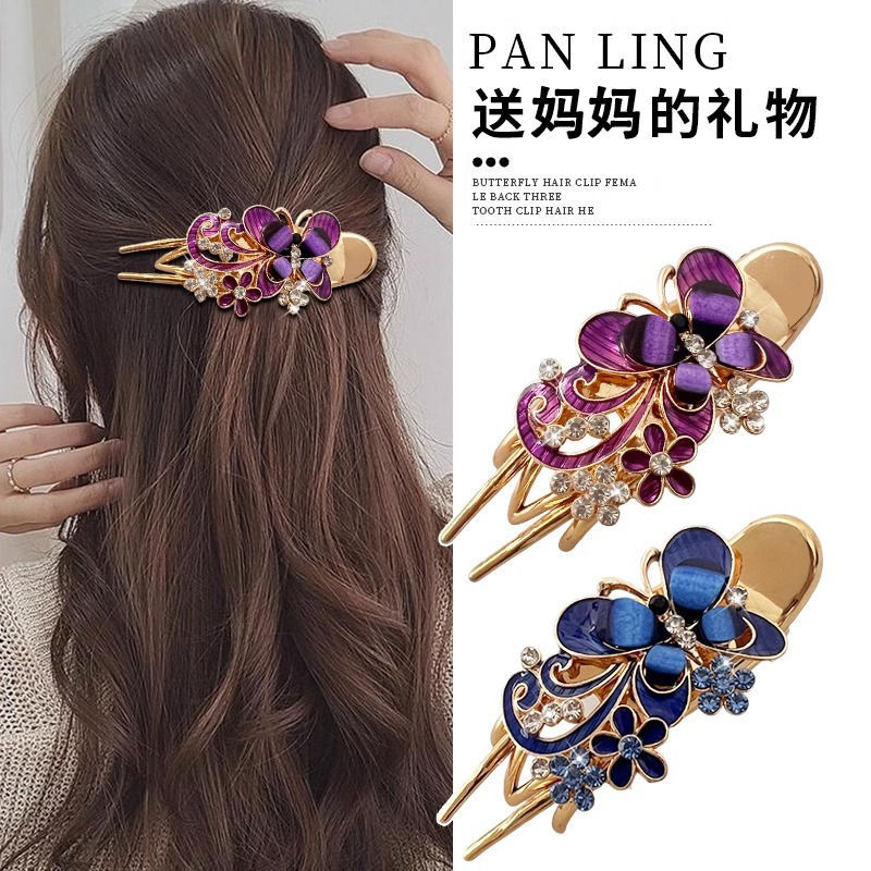 클립 머리 장식 나비 덕빌 클립 어머니 머리핀 머리 머리 머리 머리 머리 우아한 우아한 우아한 헤어 클립 큰 기질