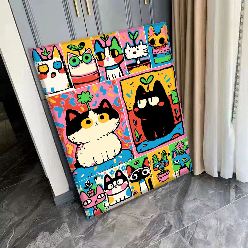 Стиль инса niche Санрио цифровая масляная живопись diy горизонтальная версия вертикальная версия домашние аксессуары ручная декоративная живопись