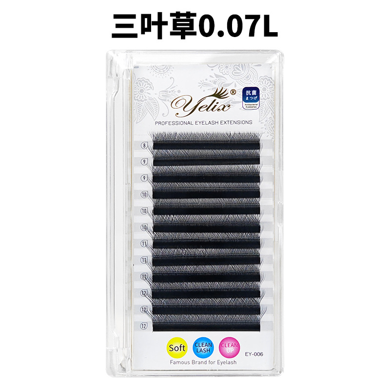 Fábrica de pestañas florecientes 3D cruzadas densas pestañas falsas de trébol injerto cerrado pestañas estética especial al por mayor