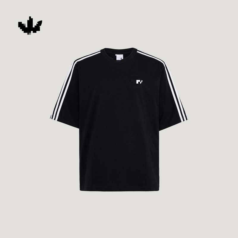 Three-Stripe Versatile Loose Sports Short-Sleeve T-Shirt for Men, New Summer Model, Adidas-Style Trefoil Three-Stripe Versatile Loose Sports Short-Sleeve T-Shirt for Men, New Summer Model, Adidas-Style Trefoil