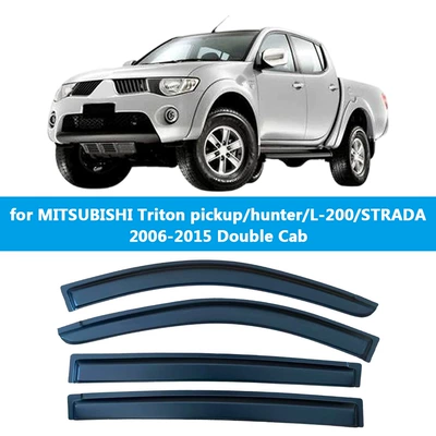 Suitable for Mitsubishi Mitsubishi Triton Hunter/L-200/Strada 06-15 Rain and Sun Shields (Rain shield) - for-triton-hunterl-200strada-06-154pcs