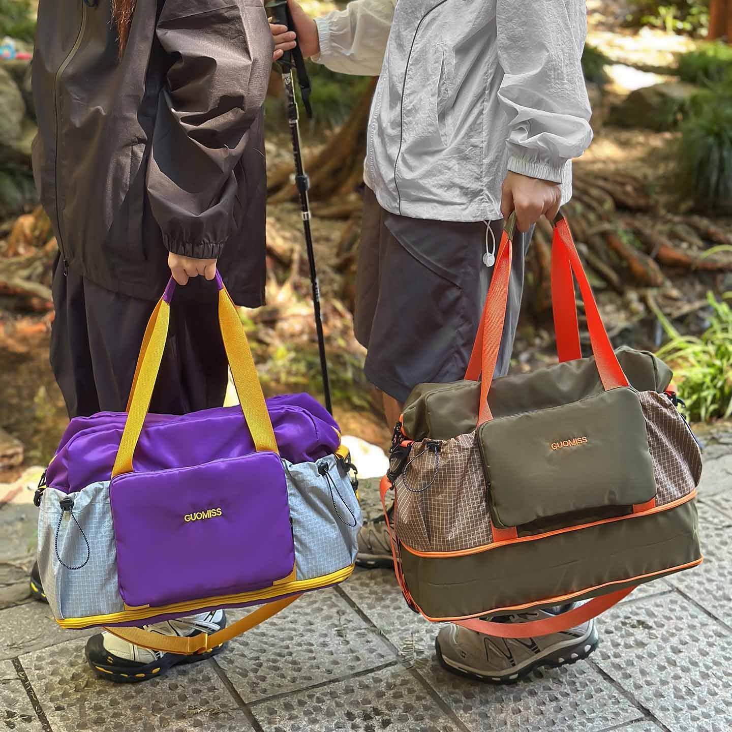Nueva bolsa de viaje de gran capacidad de separación seca y húmeda bolsa de ejercicio bolsa de viaje corto portátil bolsa de equipaje de alto valor facial