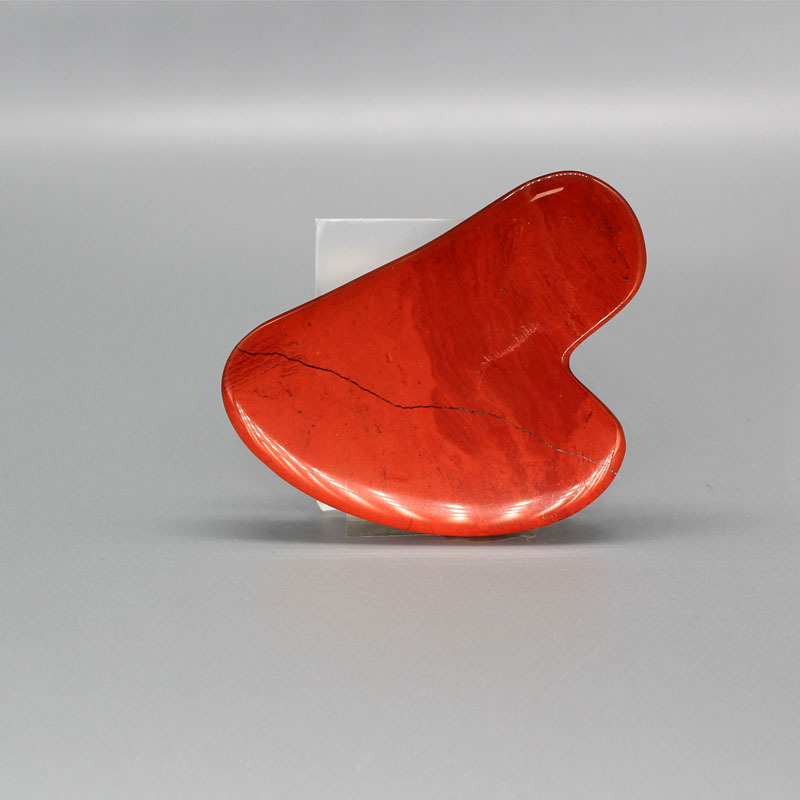 Tablero raspador de jade de cristal rosa natural Tablero raspador de belleza facial de cristal Meridian