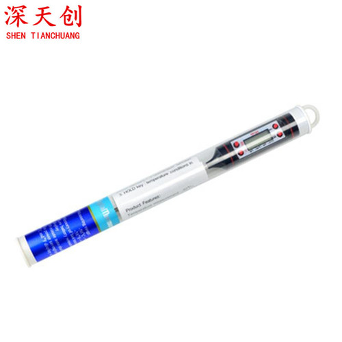 Kitchen Oil Temperature Tester BBQ Baking Thermometer Electronic Food Temperature Probe TP101 Black and White