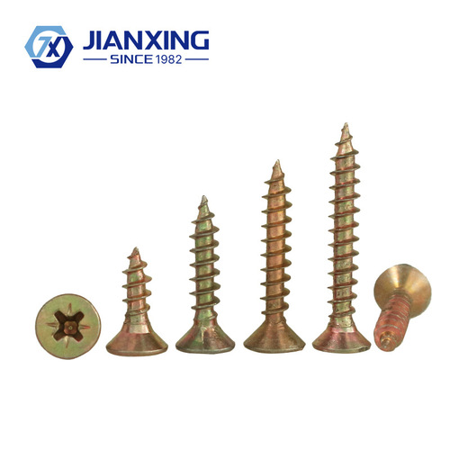 Iron plus hard fiberboard nails furniture wood screws carbon steel color zinc cross countersunk head self-tapping tip tail M3M3.5M4M5