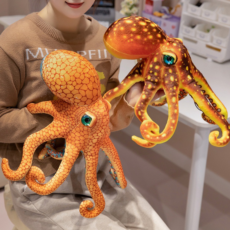 Simulación transfronteriza pulpo octopatas muñecas juguetes de peluche almohada animales marinos calamar muñeca regalo mujer