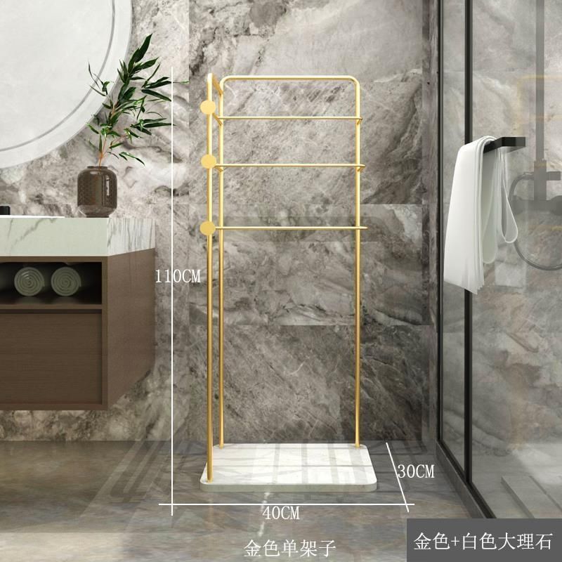 ライト高級北欧タオルラック床置き洗面台家庭用大理石バスルーム収納ラックバスルーム収納バスタオルラック|undefined