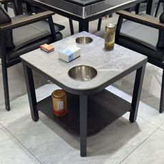 麻将機専用茶何段高級棋牌室岩板茶何麻将館茶水棚防水防火小茶水テーブル
