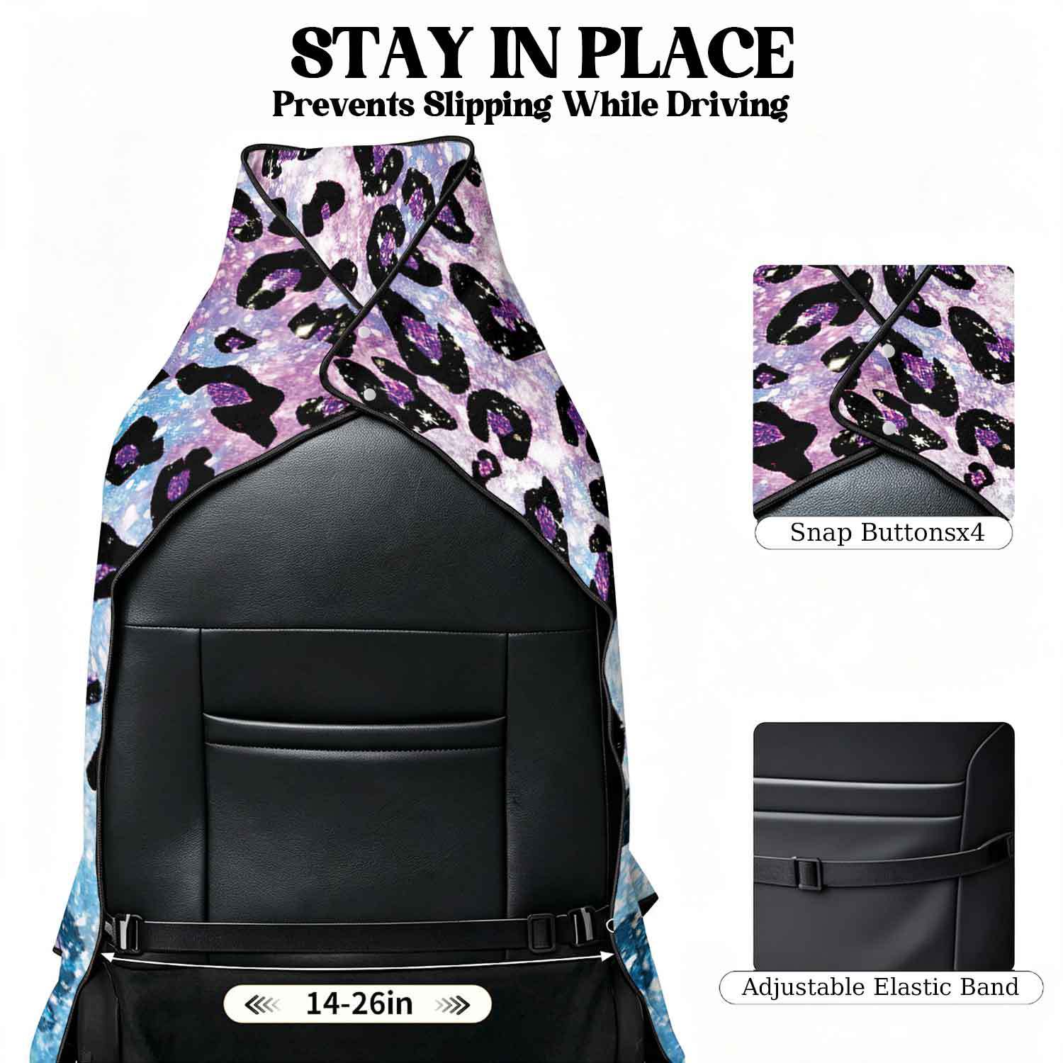 Printed bath towel and car seat cover 2-in-1, ultra-fine fiber outdoor beach and car dual-use universal seat cushion