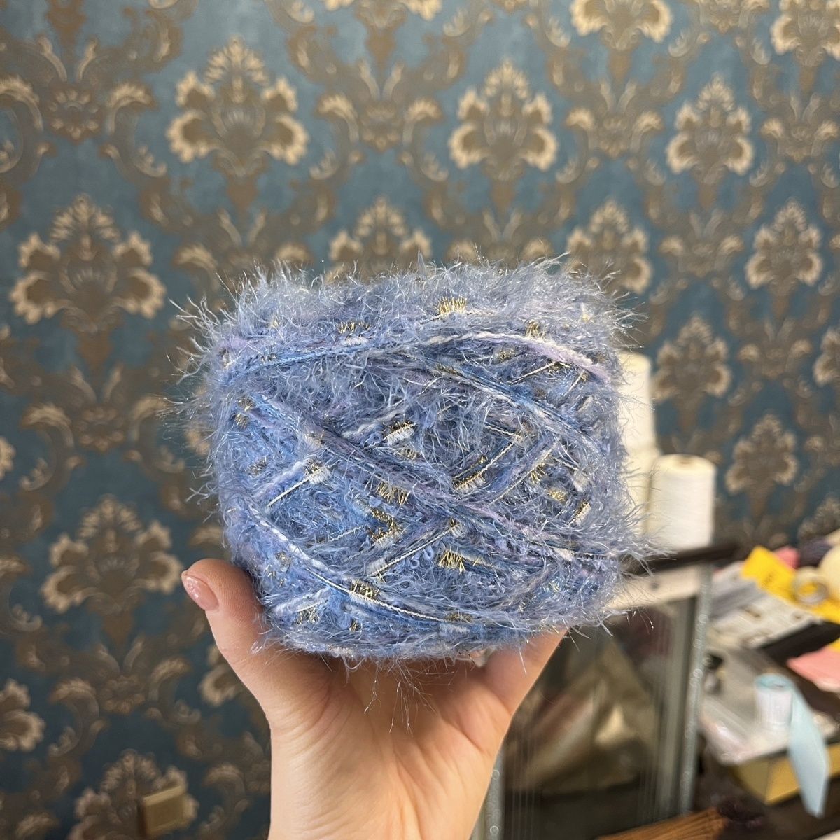 改版手混蓝色系(看详情)3.包包外套围巾线标价100克其他批发