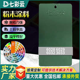 厂家生产6028-6033绿色系粉末涂料热固性静电喷涂塑粉防锈涂料