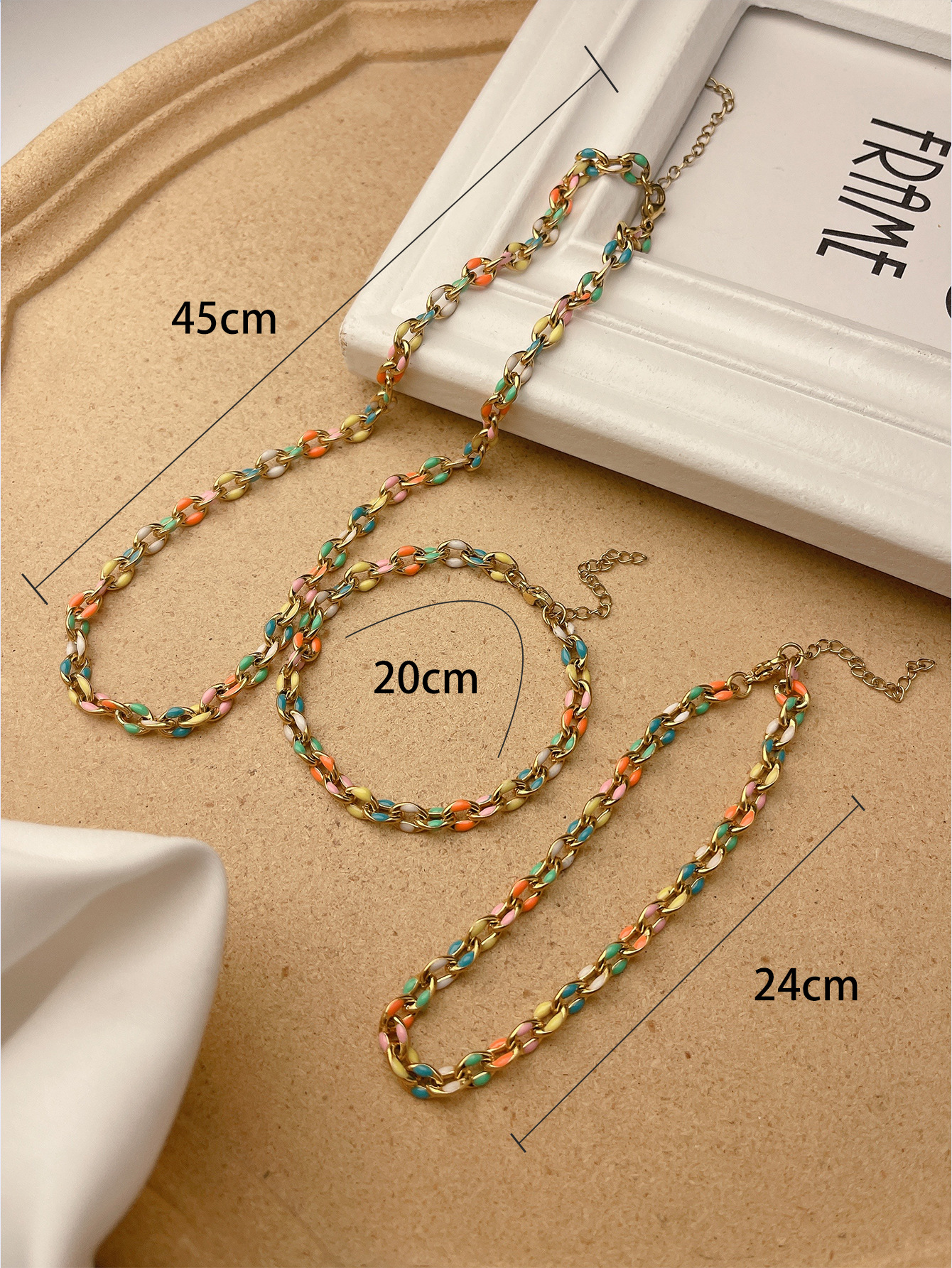 20g Weight Bracelets, Anklet, Necklace Classification 1 Piece, 1 Set Quantity Holiday, Daily Occasion 304 Stainless Steel Material Geometric Pattern Women's Gender Plating Design Casual, Simple Style Style 304 Stainless Steel Casual Simple Style Plating Geometric Bracelets Anklet Necklace 无