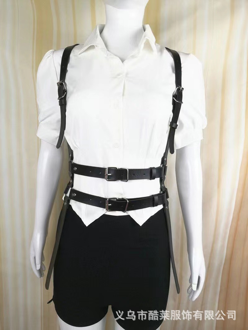 Europa y Estados Unidos transfronterizos cuero amplio amor bondage correa de ropa remaches hombres negocios hegemónico ocio JJ anillo tendencia universal