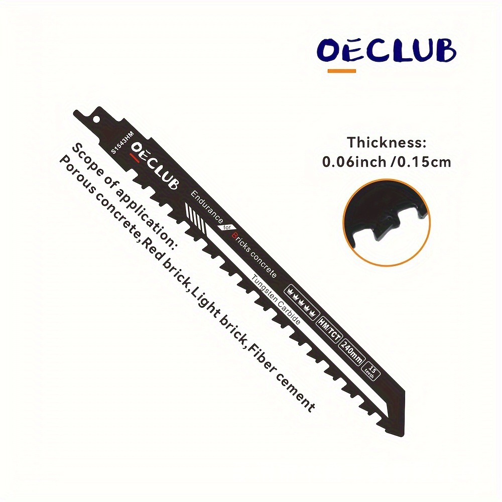 YG8合金往复锯片S1543HM、拆卸锯片水泥复合板砖砌筑锯片