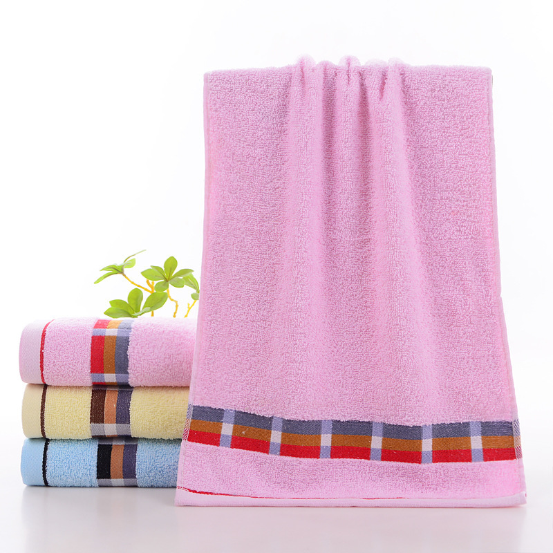 Towel Cotton Soft Absorbent Scottish Colorful Grids 100g Household Face Towel Cheap Longevity Wedding Return Gift to Remove Filial Piety