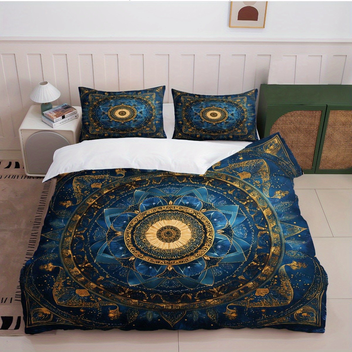 Transfronterizo textil para el hogar Mandala impresión digital quilt kit suave piel transpirable portador TEMU / JIT