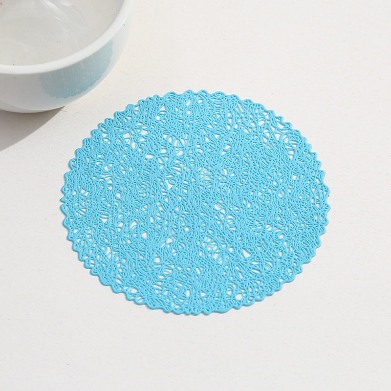 Transfronterizos nórdicos estampado en oro hueco cojín de tazas de PVC esterilla de aislamiento térmico antideslizante cojín de decoración de comedor occidental esterilla de mesa impermeable universal