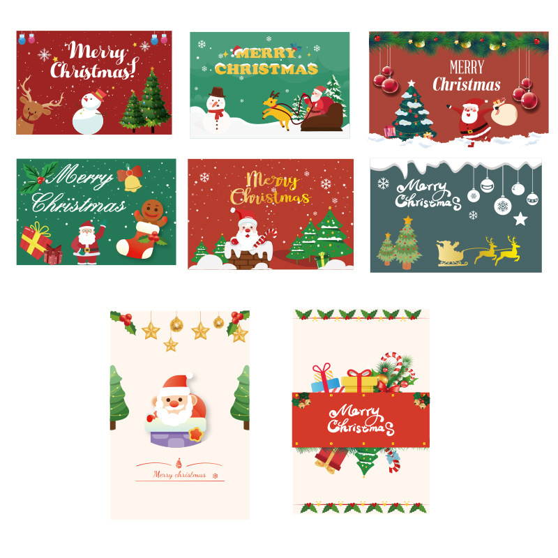 アマゾンの新しいクリスマスカード平安夜手書き祝福カード新年花プレゼントカードメーカー|undefined