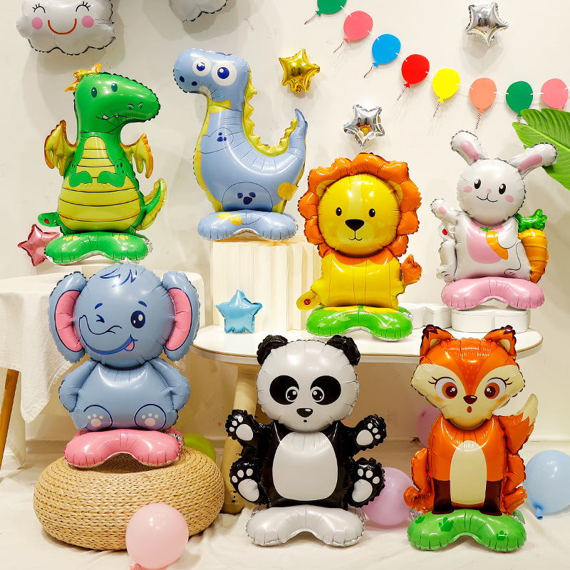 Globo de aluminio conejo de pie para fiesta infantil_voghion.com