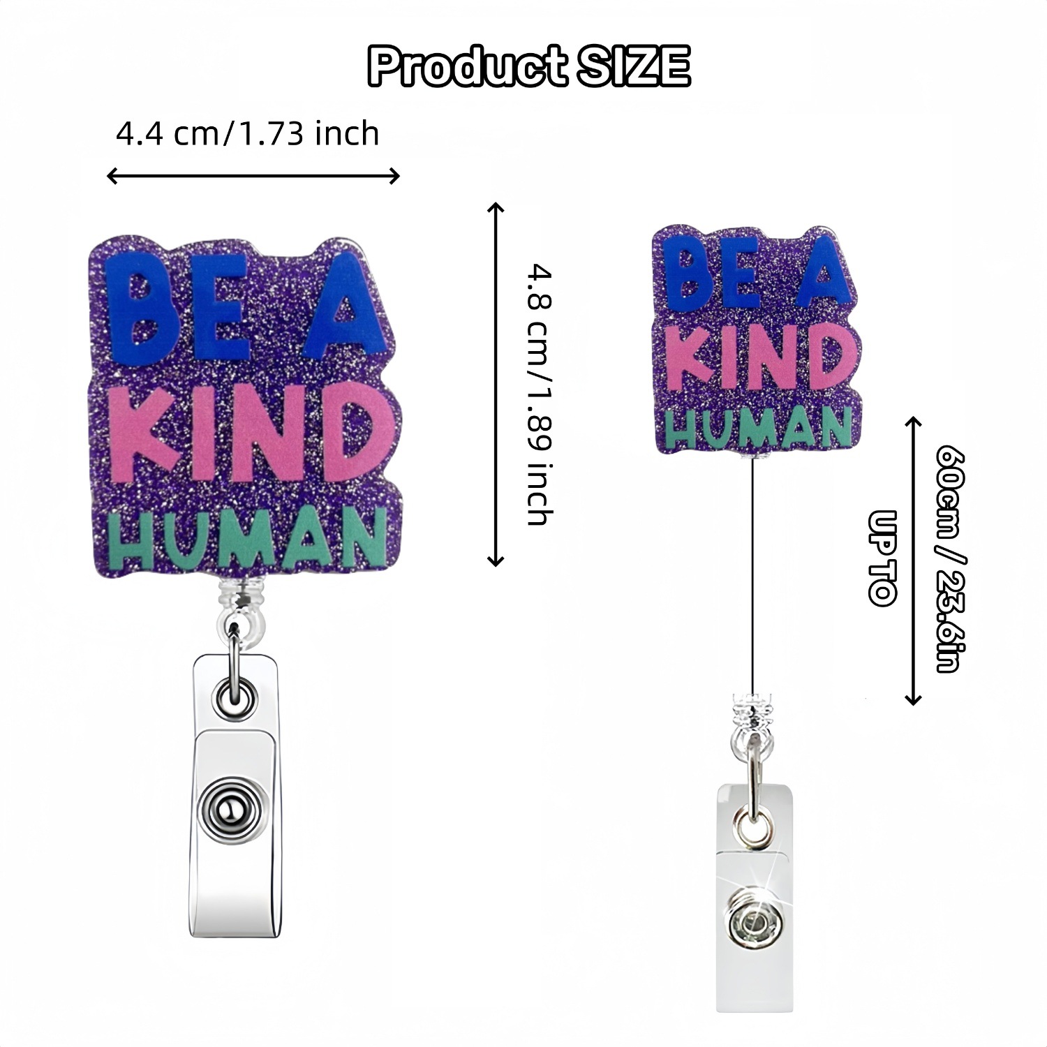 Cross-border best-selling KIND easy-pull buckle retractable buckle acrylic easy-pull badge buckle retractable medical badge holder