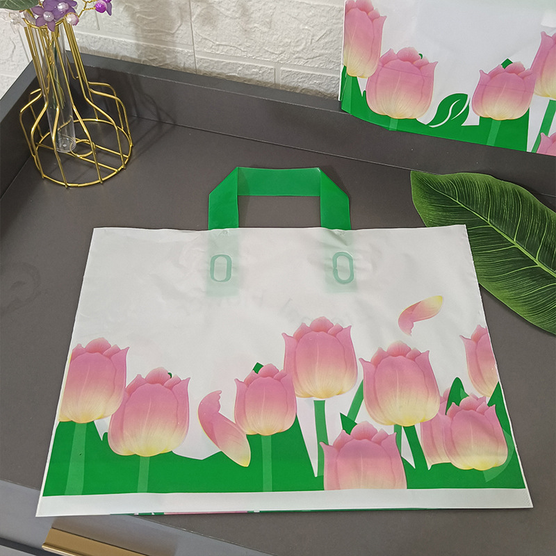 Tulip tienda de ropa bolso de compras simple ins bolsa de embalaje bolsa de plástico al por mayor
