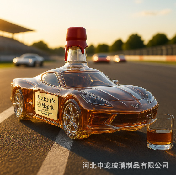 国境を越えた新しい面白いフレンチ ブルドッグ ウイスキー ボトル スポーツカー ウイスキー ボトル|undefined
