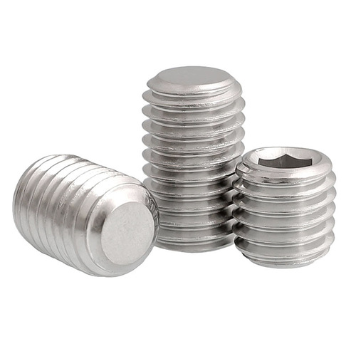 304 stainless steel machine screw DIN913 inner hexagon flat end set screw positioning stop jack screw M1.6-M6