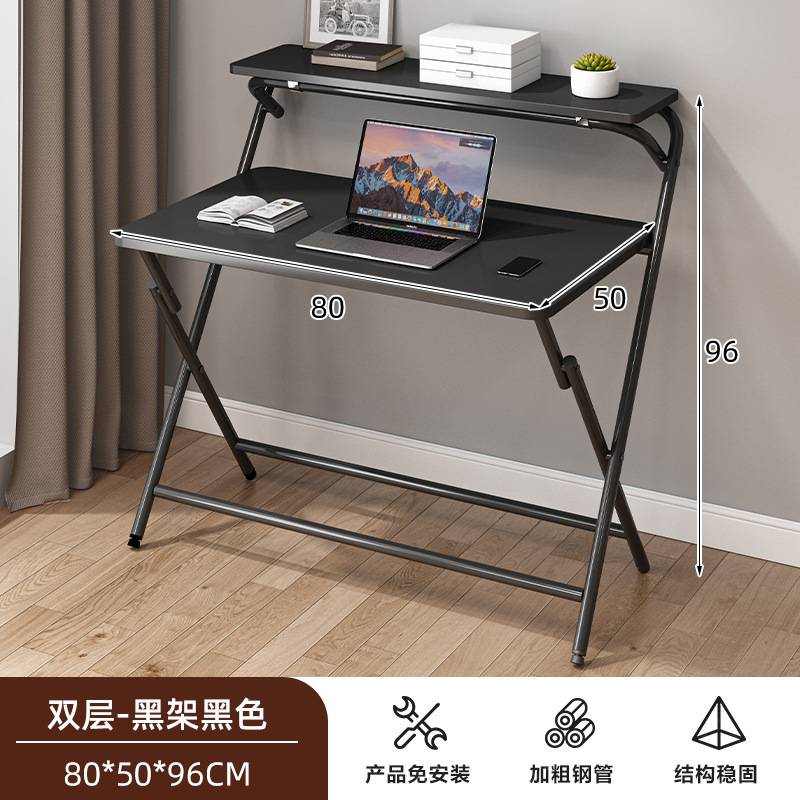 Mesa de computadora plegable, escritorio de escritorio plegable