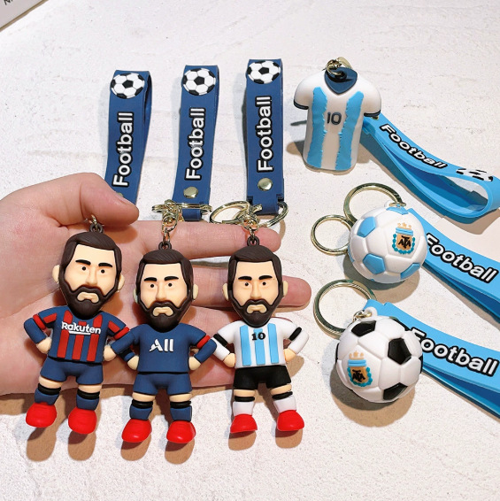Football Star Messi Cartoon Keychain Small Pendant Car Pendant Cross-Border Creative Car Key Doll Wholesale Football Star Messi Cartoon Keychain Small Pendant Car Pendant Cross-Border Creative Car Key Doll Wholesale