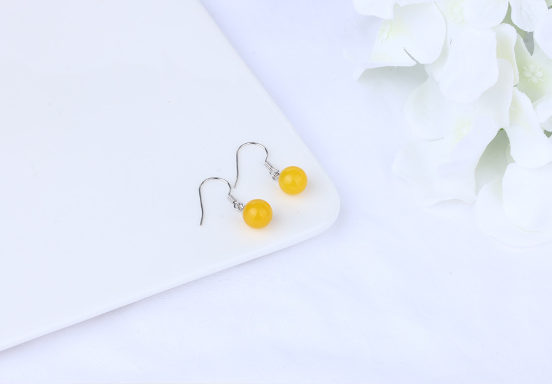 1 Pair 925 Sterling Silver Gem Geometric Drop Earrings display picture 11