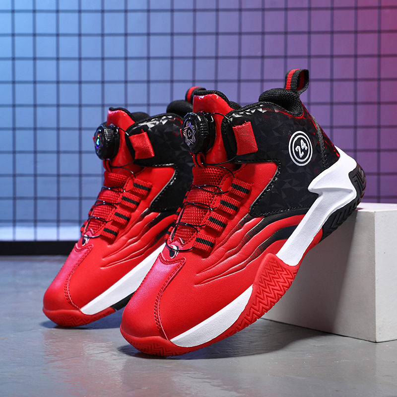 Zapatos deportivos para niños 2025 otoño nuevos estudiantes de cuero impermeable zapatos de baloncesto para niños zapatos de carrera para adolescentes