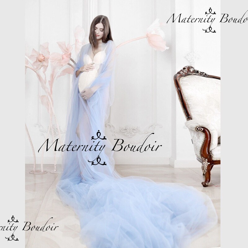 Catwalk Stage Cloak Photo Studio Personalized Photo Hazy Mesh Cloak Prom Maternity Photo Photo Accessories Wholesale