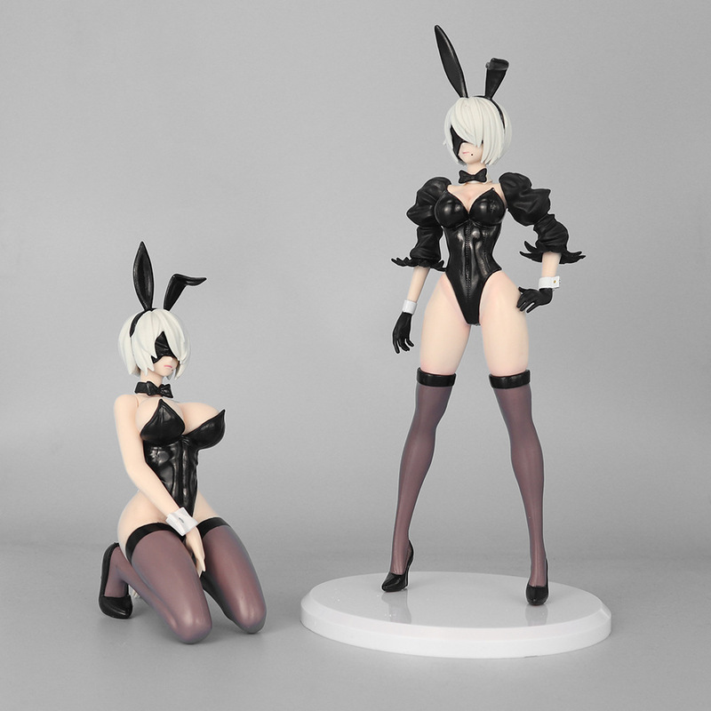 Cross-Border Bunny Girl Anime 2B Nier Sister Figure Uniform Maid Cute Girl Car Case Decoration