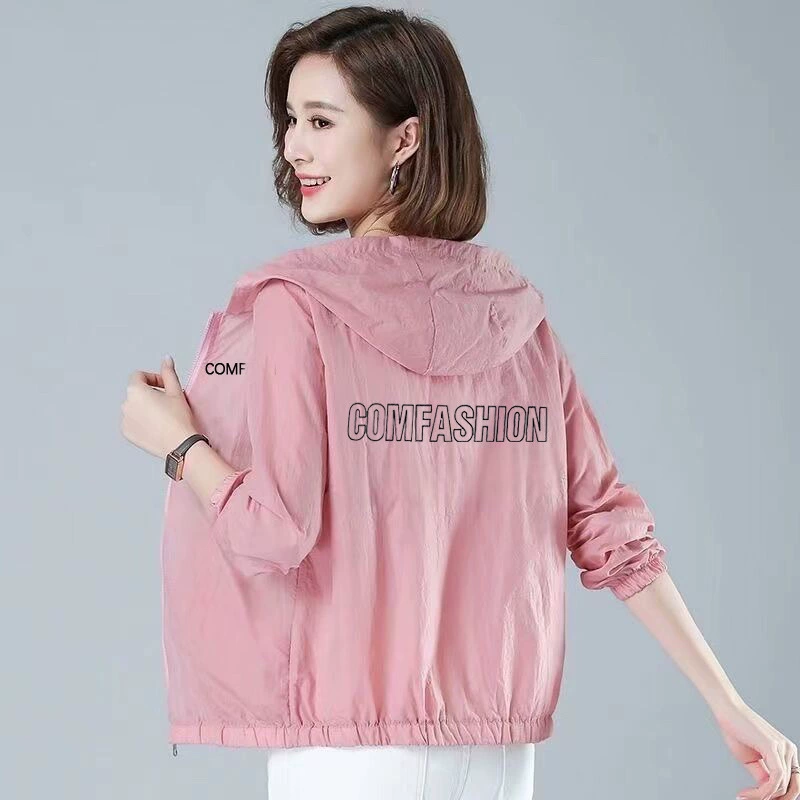 Солнцезащитная одежда для женщин, популярный летний новый стиль, одежда для мам, солнцезащитная одежда для среднего и пожилого возраста, тонкая куртка с длинными рукавами с защитой от ультрафиолета, модная