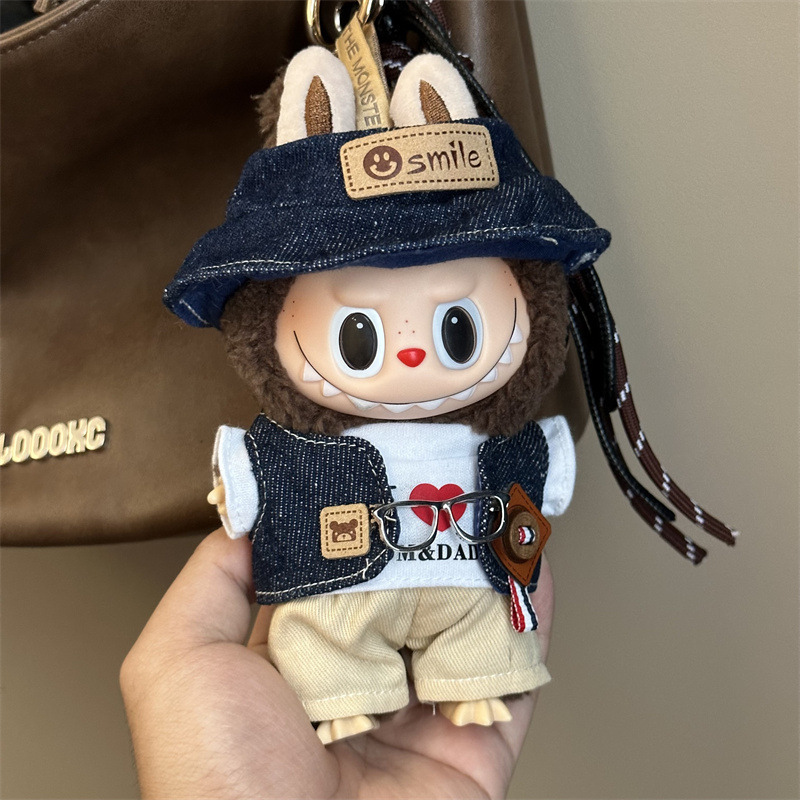 17cmラブブ服、ラブブベビー服、第一世代、第二世代、第三世代の座りパーティードール服スーツに適しています。