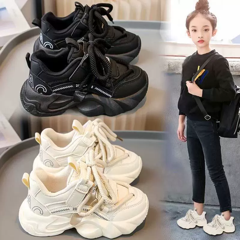 Детская обувь для девочек 2025 новый весенний детский кроссовок сетка дышащая папочка обувь девушка маленькая белая обувь весенняя модель