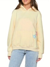 Z 69947 Star Print Hoodie with Kangaroo Pocket ����ӡ����ñ
