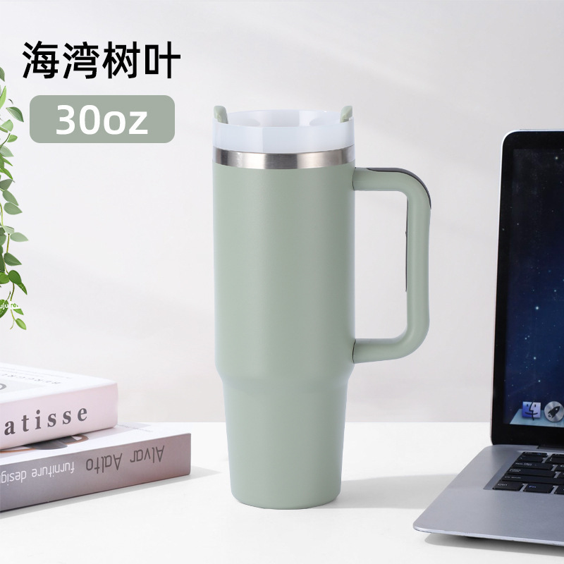 国境を越えた新型二世代30オンス自動車カップ屋外携帯大容量ハンドル氷覇カップ家庭用ストロー保温カップ|undefined
